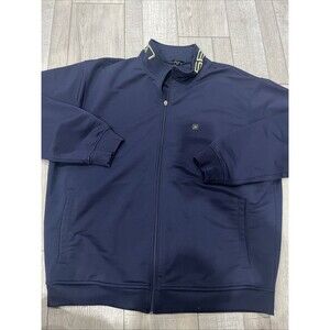 Rare Sean John Y2K Track Jacket Jersey XXL 2XL Navy Blue & Gold Embroidery Diddy